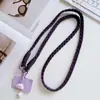 Cordón cruzado para teléfono móvil, cadena para colgar con diseño de dibujos animados tejido a la moda, con clip, funda para teléfono móvil fuerte y duradera, cordón anti-pérdida