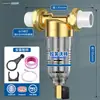 Prefiltro para grifo doméstico de alto flujo filtro de agua purificador de agua de entrada para calentador de agua retrolavado toda la casa