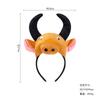 Faixa de cabelo para baile de máscaras, estéreo, animal de gado, decoração de Halloween, desenho animado, acessórios para cabelo de vaca, mulheres