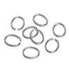 Accesorios de bricolaje de acero inoxidable con forma de corona, anillo plano, anillo abierto, anillo de conexión, anillo abierto cuadrado
