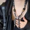 Nuevo y Elegante Collar Patchwork 2025 para Mujer, Diseño de Nicho, Cadena Clavicular Ajustable, Accesorio de Moda Retro de Alta Gama