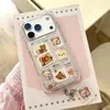 Lindo Colgante de Pegatina de Rilakkuma para Funda de Teléfono Apple 17 Pro Max, Adecuado para Funda Suave Cuadrada 16 Pro 15 Pro Max