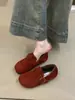 Primer Encuentro Temporada 2026 Otoño/Invierno Nueva Colección: Zapatos de Algodón Cálidos Estilo Birkenstock con Suela Blanda, Slip-On, Forro de Felpa, Diseño Artístico Retro para Mujer