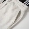 Pantalones largos de pierna ancha, únicos y de doble cintura para hombre, pantalones deportivos de cintura alta de moda con patchwork de tres rayas y diseño de color contrastante, pantalones casuales