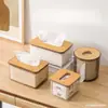 Madeira Composta Nórdico Simples Criativo Caixa de Lenços Doméstico Sala de Estar Caixa de Papel Retrátil Transparente Restaurante Caixa de Armazenamento Moderna Simples