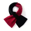 Venta al por mayor de fábrica 100% Cachemira Transfronterizo Otoño/Invierno Nuevo Doble Color Parche Grueso Polaina para el Cuello Protector de Cuello Protección contra el Frío Bufanda Perforada