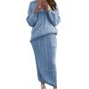 Moda Femenina Otoño/Invierno 2026 Nuevo Suéter de Punto Trenzado Estilo Europeo y Americano Amazon Conjunto de Vestido para Mujer
