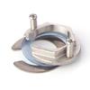 Grifo de agua caliente y fría con tuerca antiaflojamiento, lavabo para verduras, accesorios de cobre, grifo de cocina, artefacto fijo, base con hebilla