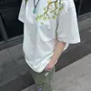 Comercio Exterior Calle Principal Americana Bordado Floral Camiseta Hombre Verano Holgada Tendencia Marca Peso Pesado Juventud Top Manga Corta Hombre