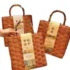 Pegatinas personalizadas para pasteles de luna de carne fresca y nuez del Festival de Medio Otoño, tiras largas autoadhesivas, pastelería estilo Suzhou con yema de huevo, decoración para caja de regalo de jamón de Yunnan