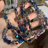 Venda Quente Transfronteiriça 8mm Galvanizado Estrela de Cinco Pontas Contas de Vidro Pingente de Cristal DIY Acessórios de Cabelo Colar Pulseira Materiais e Acessórios