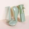 Set de Peine Biodegradable de Paja de Trigo Natural Platino para Peinar el Cabello de Tres Piezas, Set de Peine de Dientes Anchos para Aceite, Peine con Inserto de Plástico para Spray