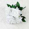 Buquê de Rosas Simuladas de 7 Cabeças, Arranjo de Flores para Decoração de Casa, Venda Direta da Fábrica, Pequeno Buquê de Tecido de Seda, Flor Artificial Transfronteiriça
