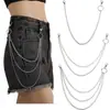 Cadena gruesa punk de joyería transfronteriza europea y americana, cadena corporal creativa personalizada, cadena para pantalones rock hip hop, anillo retro para mujeres