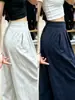 Nueva colección de otoño: Pantalones casuales de pierna recta para mujer, longitud extendida, efecto adelgazante, cintura alta, pierna ancha, corte holgado y con buena caída, perfectos para otoño