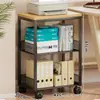 Estante de Almacenamiento para Impresora, Soporte Móvil para Fotocopiadora, Gabinete de Archivos de Piso de Múltiples Niveles al Lado del Escritorio de Oficina