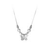 Collar Nalan S925 de plata esterlina con cuentas de mariposa mori, joyería de cuello con temperamento para mujer Y01366