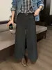 Calça Feminina ICCIICC Estilo Coreano para o Trabalho Nove Pontos Perna Larga Fundo Escovado Perna Reta Emagrecedora Casual Outono Inverno Novo Estilo 2901
