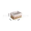 Cesta de Almacenamiento Tejida Caja de Almacenamiento para Mesa de Café de Escritorio Cesta de Almacenamiento para Snacks y Cosméticos Caja de Almacenamiento de Ratán Estilo Nuevo para el Hogar