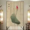 Cortina de Puerta Retro China Estilo Zen Tela Cortina Parasol Dormitorio Sala de Té Cortina de Tela Divisoria Estilo Antiguo Baño Cortina Media