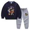 Ropa para Niños Transfronteriza Nueva de Primavera y Otoño Dibujos Animados Conjunto de Dos Piezas Ropa de Algodón para Bebé de Manga Larga