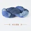 Ovillo de hilo de lana y alpaca de grosor medio con degradado de color para tejer a mano con ganchillo y agujas de tejer, para suéteres, gorros y bufandas.
