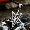 Novo pingente de aço titânio com estrela de cinco pontas simples e relâmpago de aço inoxidável com acessórios para colar de comércio exterior