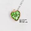 Inlay em forma de coração 12/14MM pingente de cristal de coração pulseira colar adorno de cabeça placa de flor amor joia DIY pingente