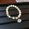 Tendencia Nacional Nuevo Brazalete Chinoiserie de Piedra Natural para Mujer 2024 Nuevo Popular Chinoiserie Joyería de Mano Brazalete de Gama Alta Venta al por Mayor