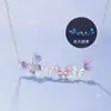 Collar de Mariposa Luminosa Super Hada, Cadena para Clavícula Femenina Soñadora y Exquisita, Atractivo de Nicho, Collar de Diseño Dulce y Suave