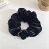 Anel de cabelo de cetim preto para intestino grosso, desenho animado de celebridade da Internet, Mickey, corda de cabelo estilo coreano, corda de cabelo fofa, nova corda de cabelo Marubeni para mulheres