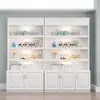 Vitrina Combinada de Gama Alta Integrada con Gabinete de Almacenamiento Multicapa para Salón de Uñas, Combinación de Vitrina para Salón de Belleza, Estantes y Divisiones para Vitrina