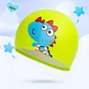 Gorro de natación elástico para niños y niñas, nuevo, con lindo patrón de dibujos animados, a la moda, cómodo, gorro de natación para bebé, cuidado del cabello, gorro de natación de tela