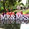 Jm00785 Sombra de Letra Inglesa Sr. y Sra. Decoración de Boda al Aire Libre Props 90g Estilo Campestre Americano
