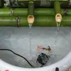 Dispositivo de Fluxo de Água em Tubo de Bambu Bomba de Água Solar Filtro Circulação de Lama de Água Ornamentos de Bambu Tanque de Peixes Japonês no Quintal Rochoso Piscicultura