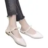 Sapatos rasos de uso duplo para mulheres, novo modelo outono 2026, mocassins bico fino, sapatos femininos de couro macio de sola macia, sapatos pequenos de couro slip-on