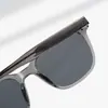 Gafas de sol de moda con montura grande y patillas planas, aspecto liso, adelgazantes, protección UV, para conducir y andar en bicicleta
