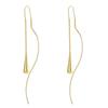 Europa e Estados Unidos transfronteiriços brincos de gota de água com borla longa acessórios de cabelo femininos design de nicho de luxo leve S curva linha de orelha brinco atacado