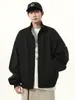 Chaqueta casual versátil de otoño para hombre con cuello alto, corte holgado, estilo americano, marca de moda, abrigo para hombre