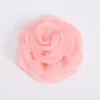 Acessórios de Vestuário Flor Camélia Tridimensional Feita à Mão Coreana Tecido para Vestido Flor Rosa Rosa Acessórios de Vestuário Atacado