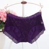 Ropa interior de verano de encaje para mujer, de algodón puro, modal, de cintura media-alta, sin costuras, talla grande, sexy, transparente, tentación