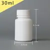 Spot Wholesale Botella de Plástico de 50ml 100ml Botella Pequeña Blanca para Medicina Sub-Botella Pe Opaca Botella Sólida
