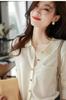 Cardigan de Malha Cashmere All-match com Gola Polo Moda Feminina Primavera e Outono Solto Emagrecimento Camisa de Lã Camisa Base Fina