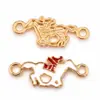 Colgante Doble Goteo de Aceite Caballo Corriendo Colgante para DIY Collar Pulsera Fábrica de Joyería Venta Directa Se Puede Lote Mixto Transfronterizo