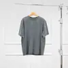 Warren Hailong Matthew26 Início da Primavera Nórdico Retrô Lavado Vintage Blusa Feminina Gola Redonda Manga Curta Camiseta