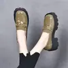 Novedad Primavera y Verano 2026 Zapatos Cómodos de Piel Zapatos de Suela Gruesa para Mujer Mocasines Versátiles de Charol Estilo Británico para Mujer