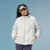 90% plumón de pato blanco, adecuado para uso casual diario, actividades al aire libre, resistente al agua, cálido, ligero, con cuello alto y con un patrón de cuadrícula de fútbol