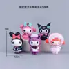 Celebridade da Internet Kt Cat My Melody Figuras Decorativas para Bolo de Aniversário de Meninas Desenho Animado Kuromi Kitty Decorações de Confeitaria