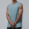 Camiseta sin mangas para hombre, chaleco holgado de verano, top casual tipo suéter, color liso, chaleco deportivo estilo americano para hombre de verano
