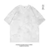 Nueva Camiseta Redonda Lavada con Cera Estilo Retro Americano de Moda Jianheng, Top Casual Holgado de Manga Corta para Hombre de Alta Calidad